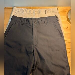 Bolle Golf Men’s Flat Front Shorts Lot of 2- 32W Black & Tan